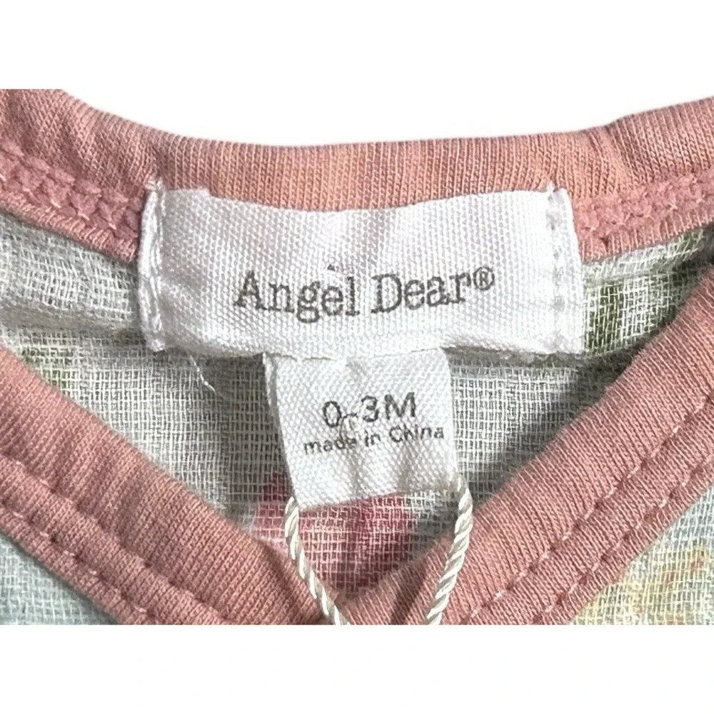 NEW Angel Dear Meadow Floral Wrap Coverall Bodysuit Girls‎ 0-3 Months